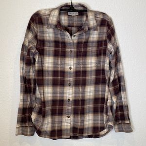 Carhartt Women’s Plaid Flannel Long Sleeve Button Down Casual Shirt EUC Sz M